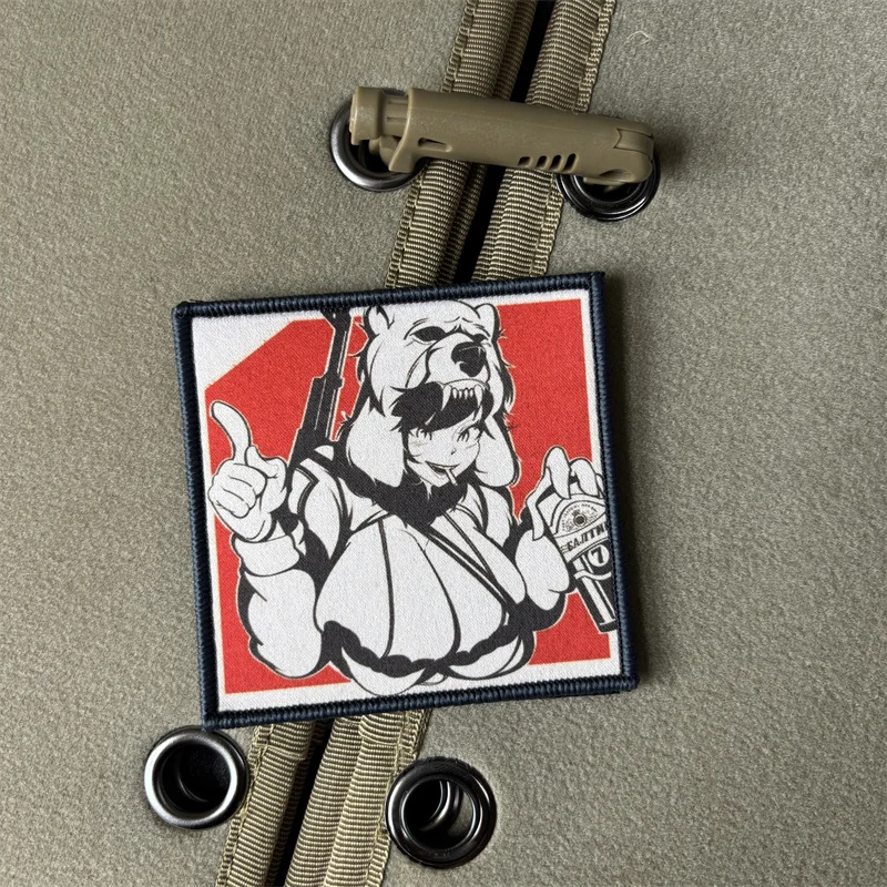 Parche táctico militar para niña con moral, velcro para mochila - imagen 4