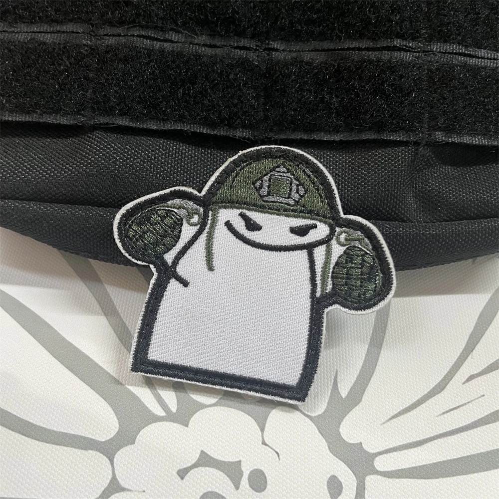 Parche táctico Flork Meme bordado Velcro para brazalete - imagen 4