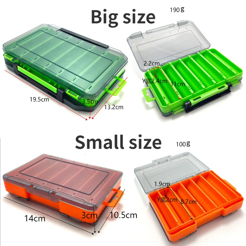 Caja para pesca de señuelos doble cara con compartimentos - imagen 3
