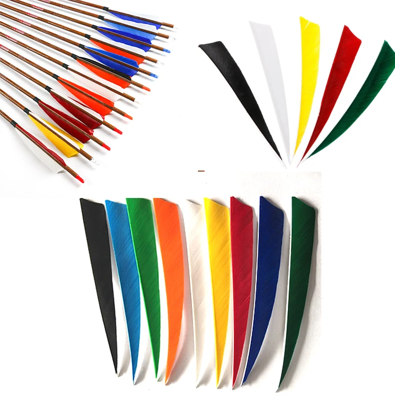 Detalle del fletching instalado en una flecha