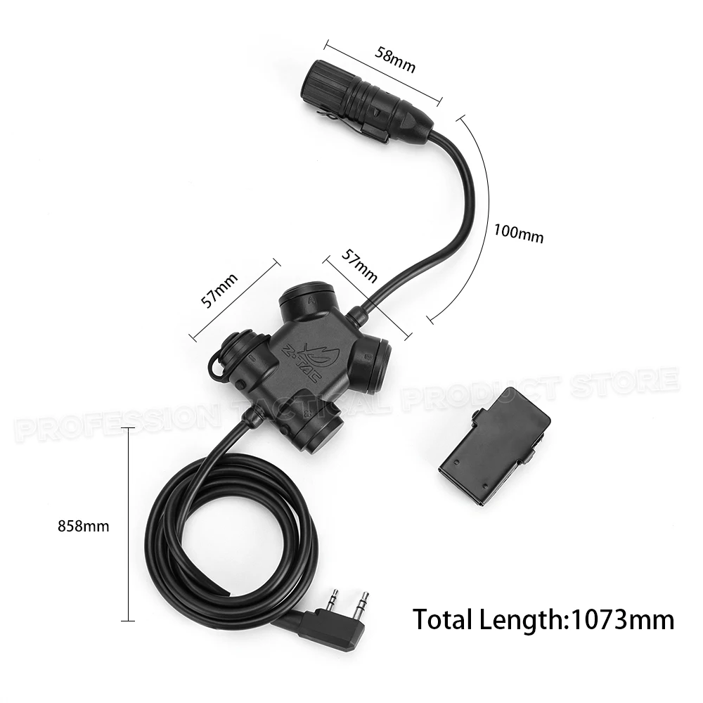 Auriculares tácticos Kenwood PTT para Airsoft y caza - imagen 3