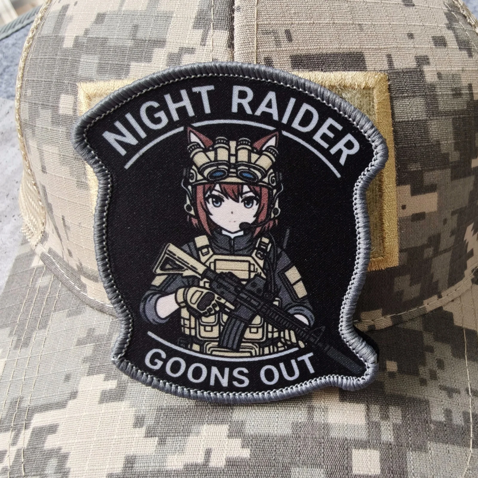 Parche táctico velcro Night Raider Anime Girl – Moral para mochila y chaleco - imagen 3