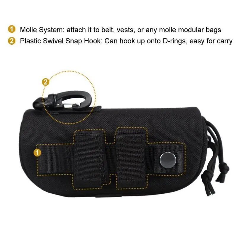 Estuche MOLLE táctico para gafas – Funda protectora resistente - imagen 4