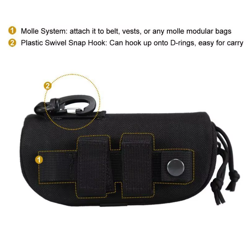 Estuche MOLLE táctico para gafas – Funda protectora resistente - imagen 4