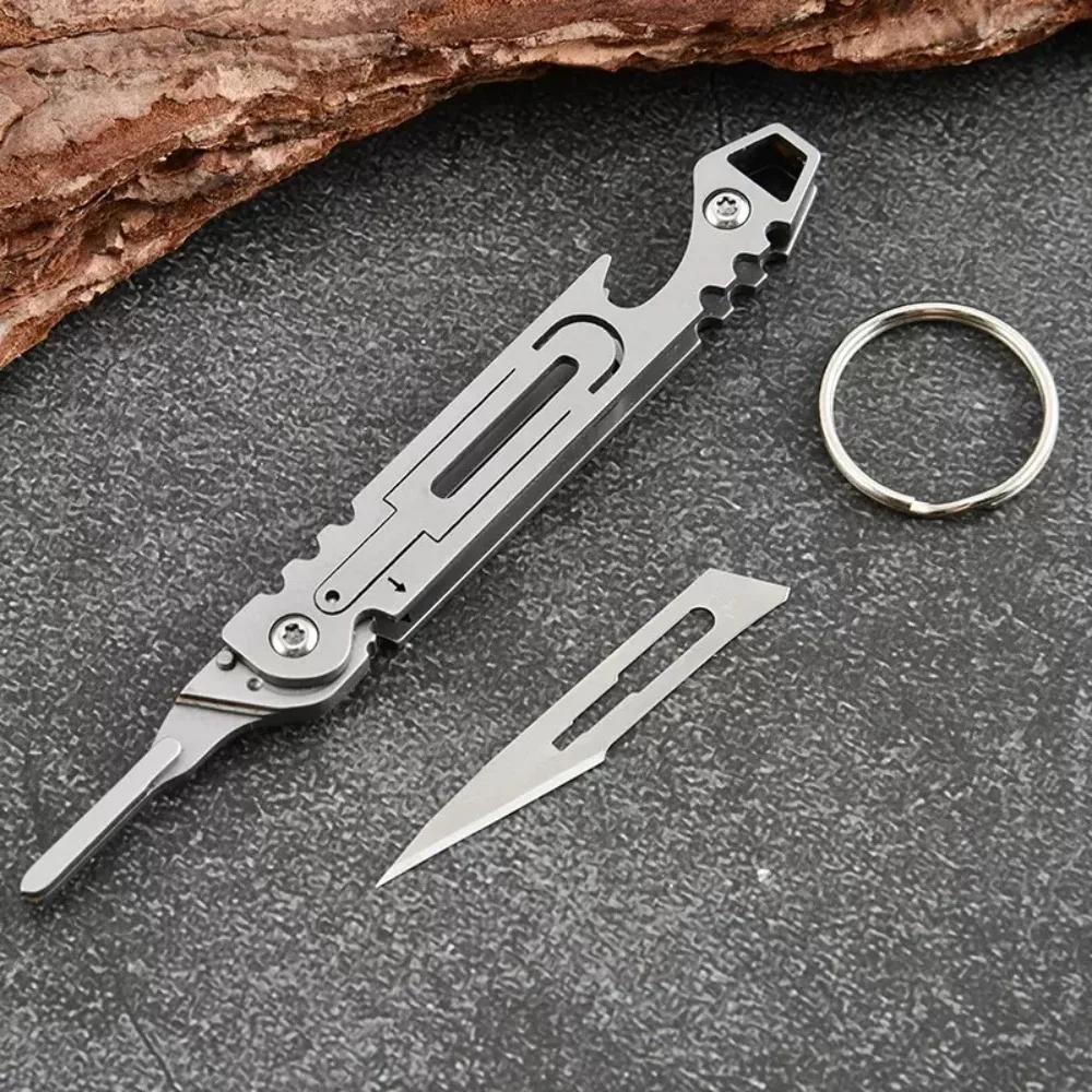 Cuchillo plegable de acero inoxidable hueco para camping y botellas - imagen 3