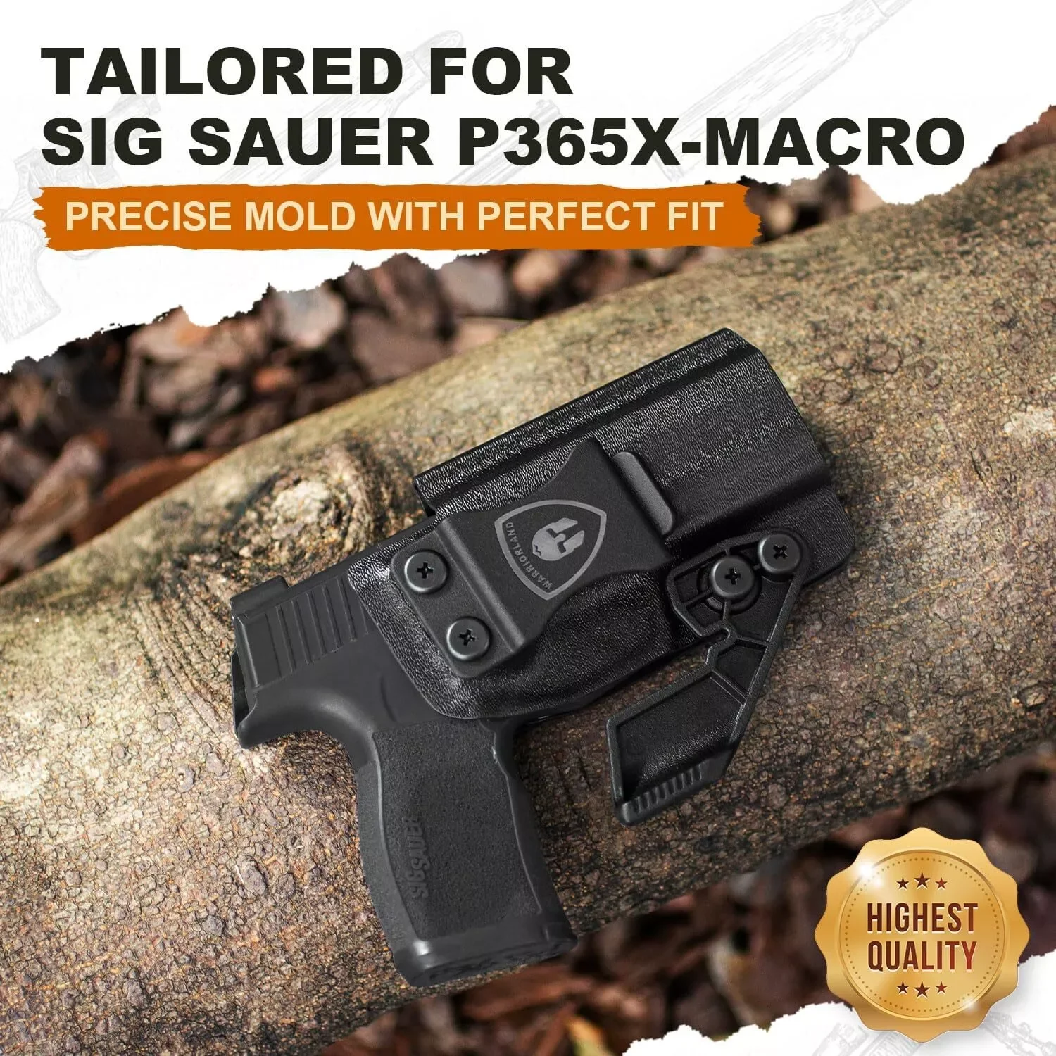 Funda IWB Kydex Sig Sauer P365-XMacro corte óptico – Mano derecha - imagen 2