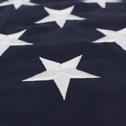 Bandera USA de nylon impermeable cosida con estrella bordada