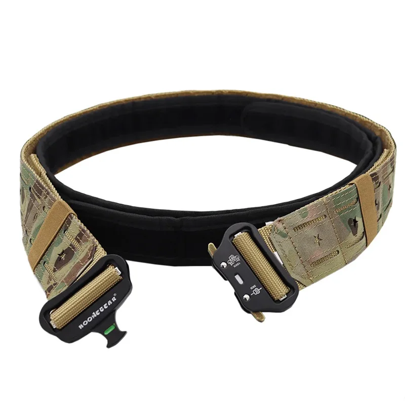 Cinturón táctico Molle doble capa con hebilla liberación rápida - imagen 4