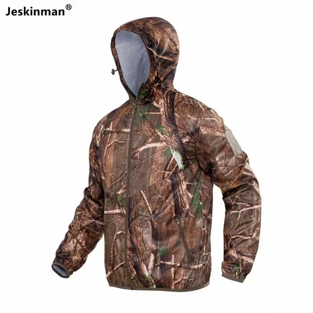 Chaqueta táctica rompevientos camuflaje biónico transpirable
