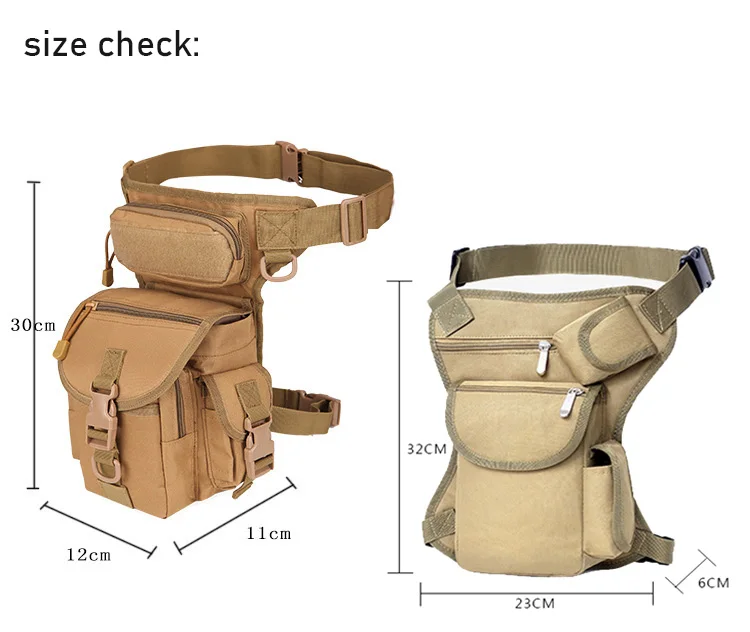 Bolsa táctica de pierna AOKALI en diseño camuflaje