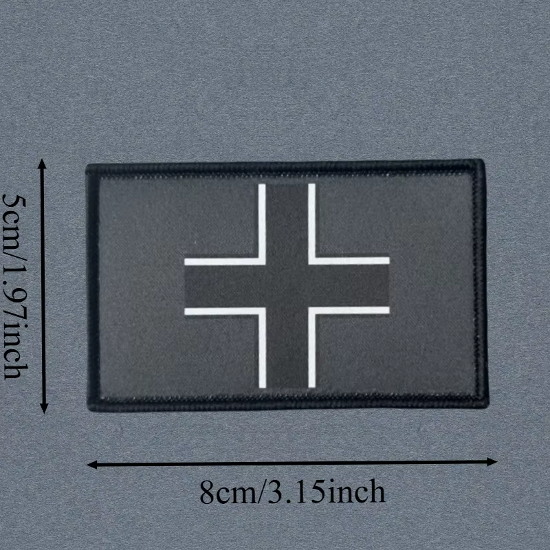 Parche táctico bandera cruzada con velcro gancho y bucle para chaleco - imagen 4