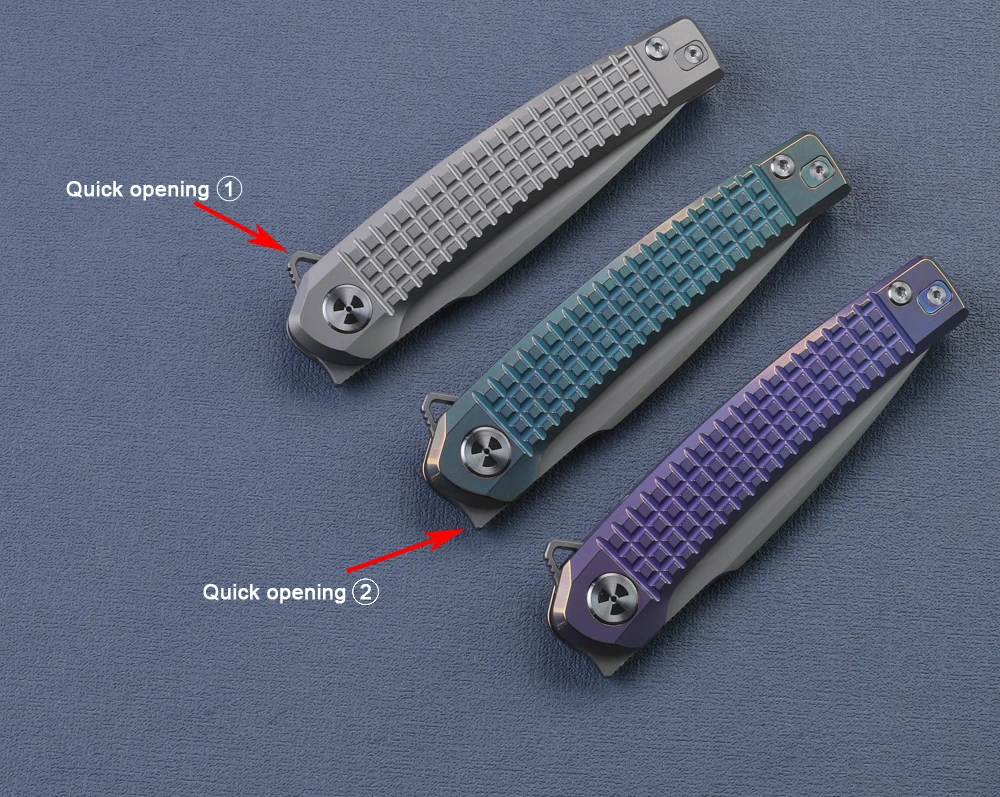 Perfil y dimensiones del cuchillo plegable