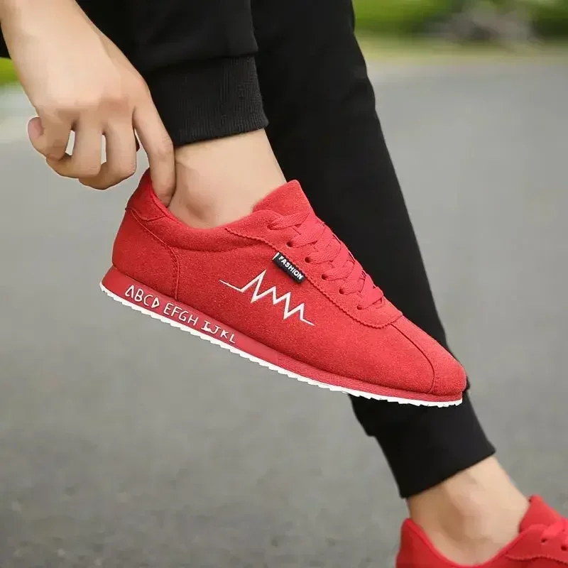 Zapatillas de lona rojas para hombre vulcanizadas transpirables verano - imagen 5