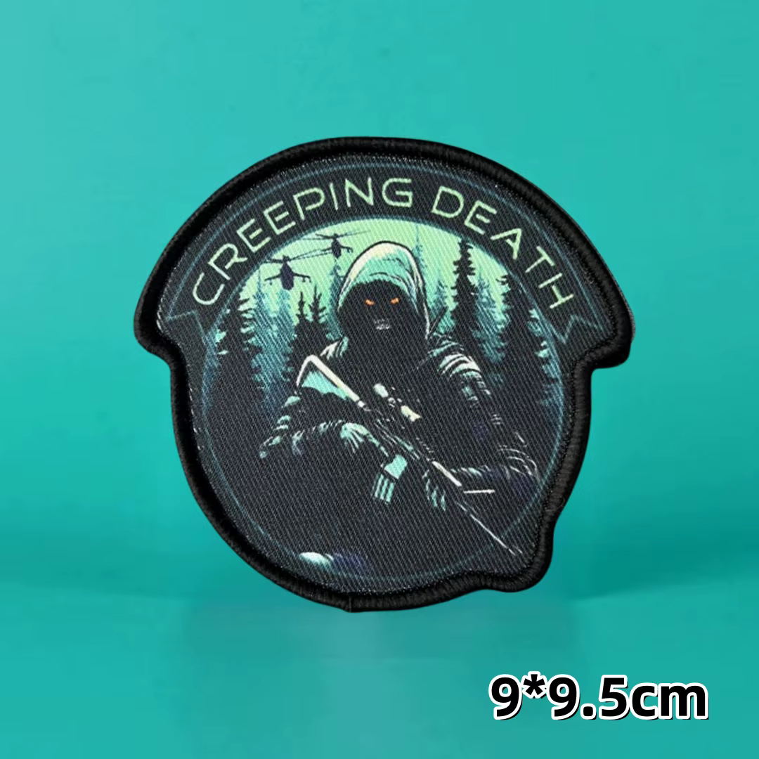 Parche táctico chevron calavera ranger rusa – Adhesivo para mochilas o ropa - imagen 2