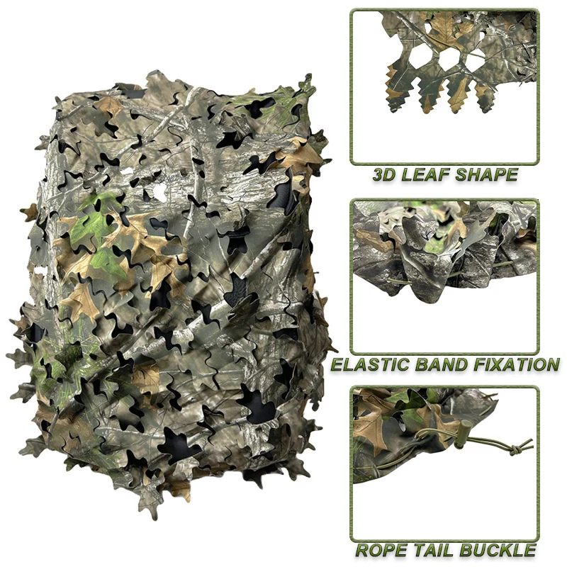 Funda camuflaje para mochila de caza forma hoja biónica 3D - imagen 2