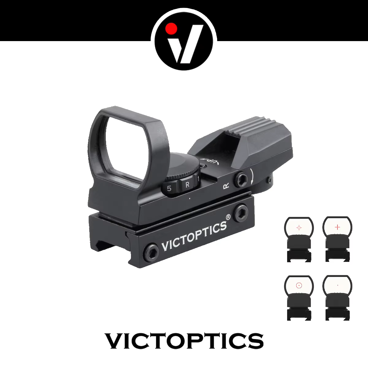 Vicoptics Mira holográfica punto rojo colimador réflex para rifle