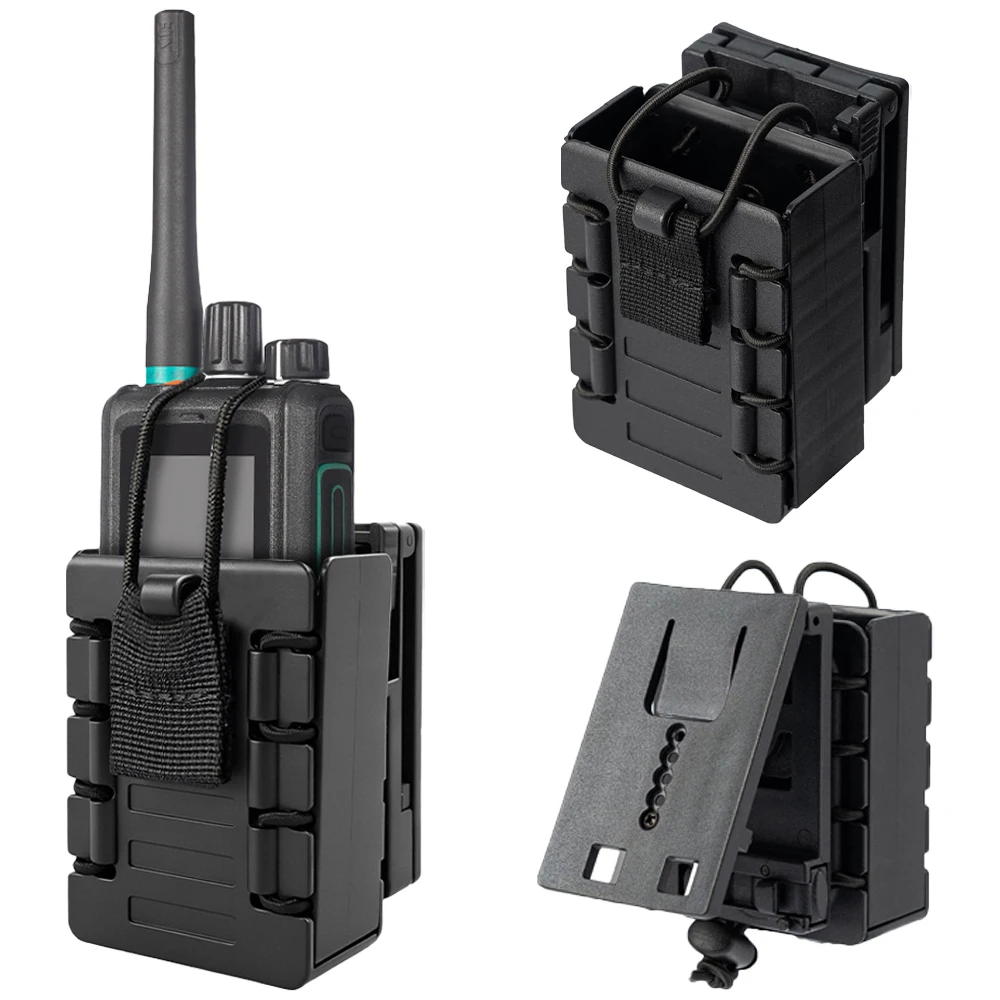 Funda táctica MOLLE para walkie talkie de polímero, radio - imagen 5