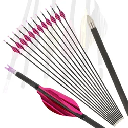 Flechas de carbono para tiro con arco y caza, eje ligero