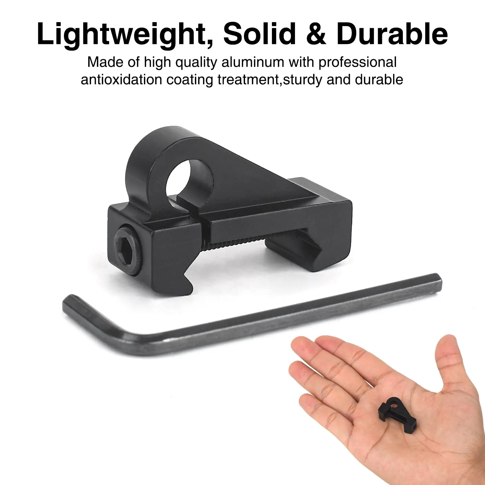 Montura riel para correa táctica con gancho de aluminio - imagen 3