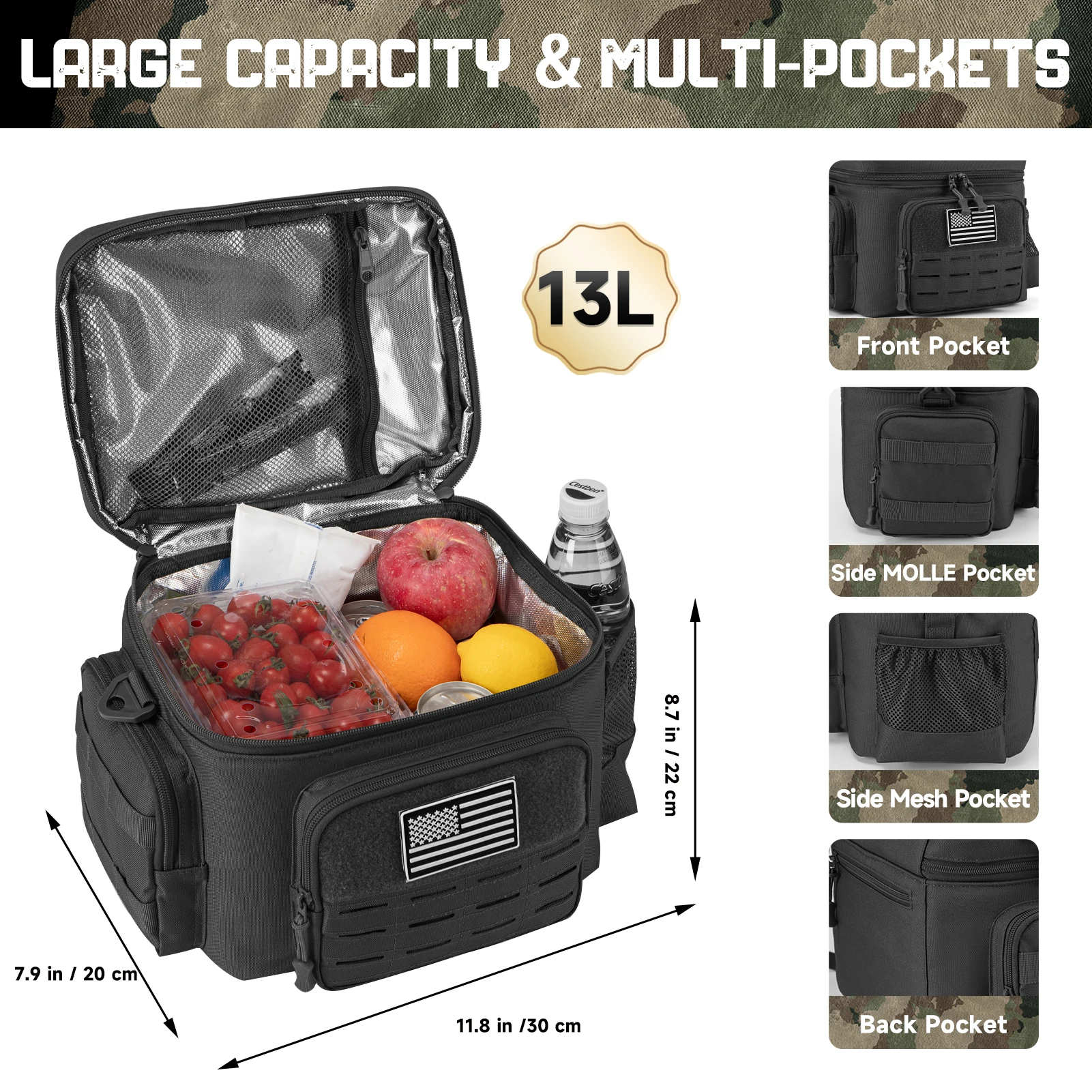 Bolsa isotérmica táctica ripstop – Resistente al agua para comida - imagen 2