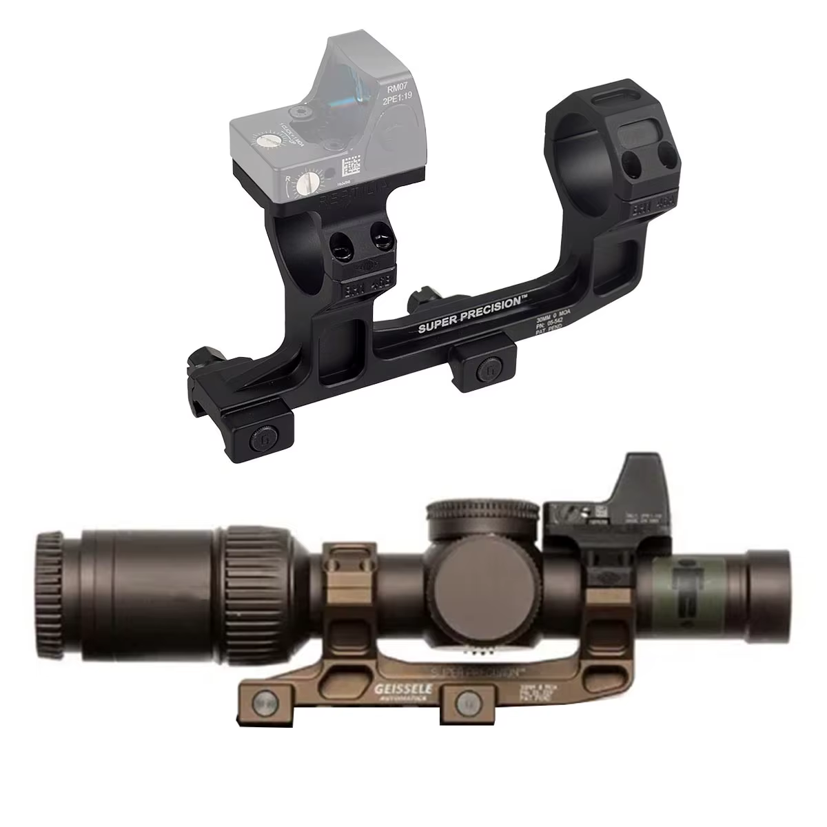Montaje Geissele para riel Picatinny con anillos y alcance óptico - imagen 4