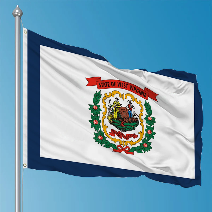 Bandera tapiz Virginia Occidental con emblema colgante poliéster - imagen 4