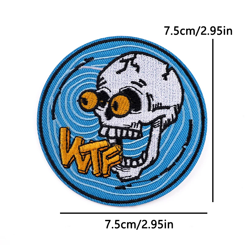 Parches termoadhesivos calaveras punk rock góticos para ropa - imagen 4