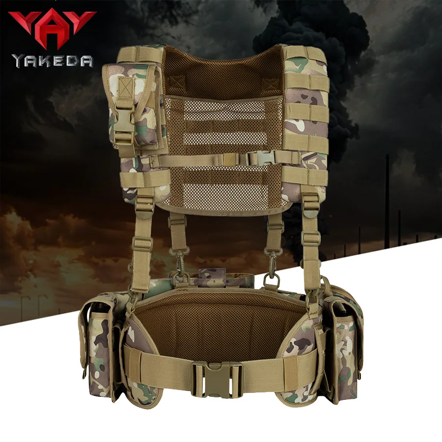 YAKEDA Chaleco de camuflaje con correa torácica para entrenamiento