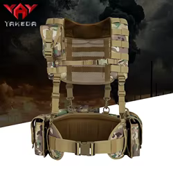 YAKEDA Chaleco de camuflaje con correa torácica para entrenamiento