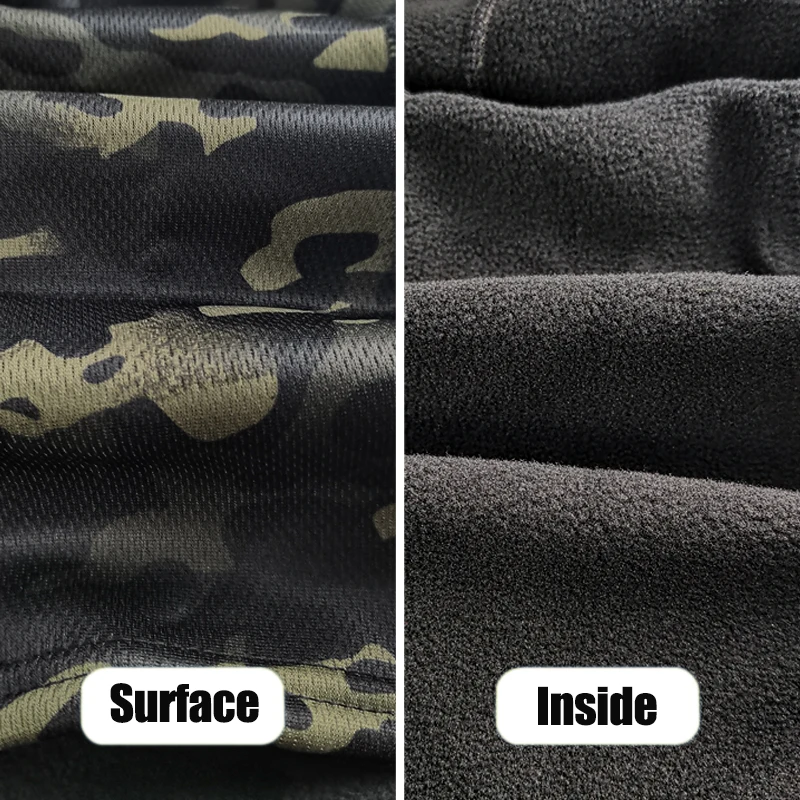 Pasamontañas de lana camuflaje cálido para invierno, máscara facial - imagen 4