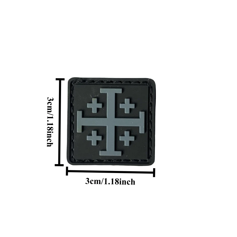Parche táctico militar PVC con gancho y bucle para insignias - imagen 3