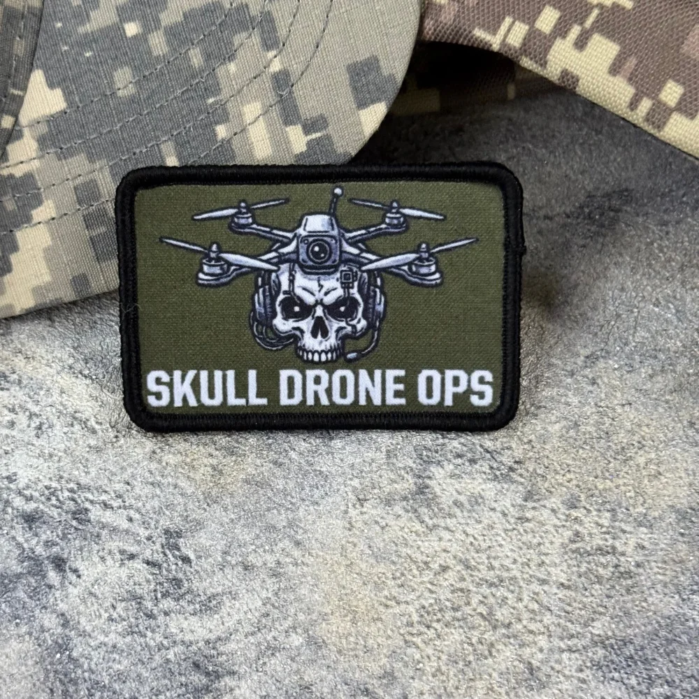 Parche táctico militar calavera con velcro para chalecos - imagen 5
