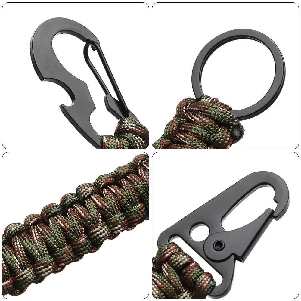 Kit supervivencia Paracord militar – Llavero táctico con mosquetón - imagen 4