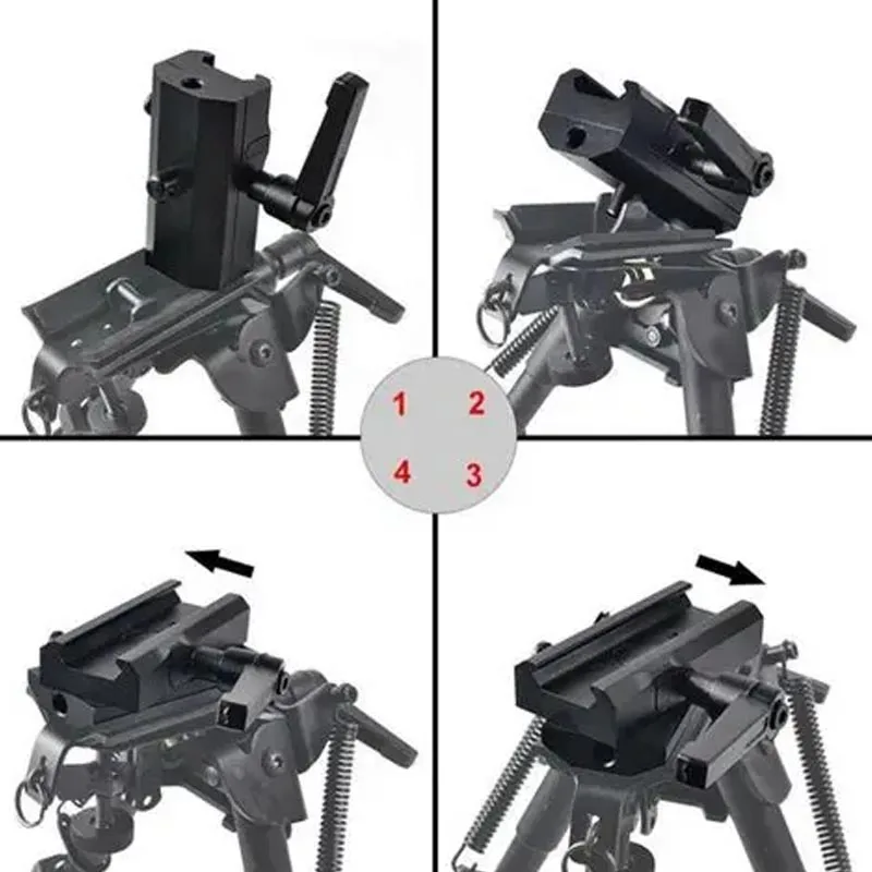 Harris adaptador bípode QD para carril Picatinny con bloqueo de pivote - imagen 2