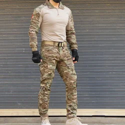 Uniforme táctico G2 secado rápido camuflaje militar manga larga