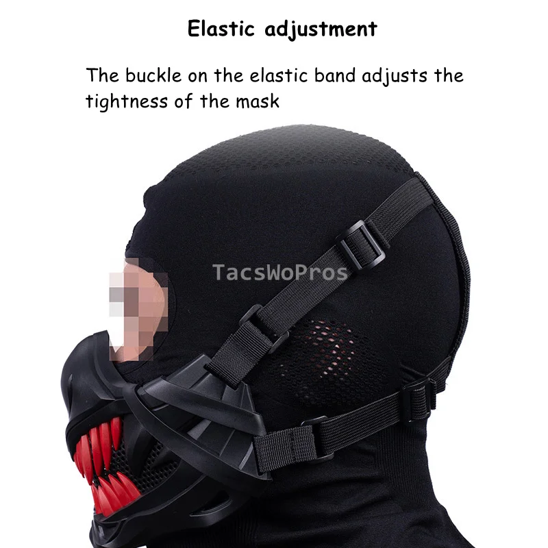 Máscara táctica media cara transpirable ajustable para airsoft y tiro - imagen 5