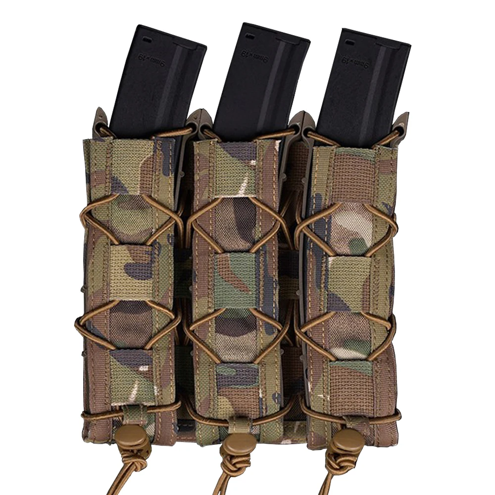 Bolsa táctica Tiger larga Triple Mag 9mm MOLLE extracción rápida - imagen 4
