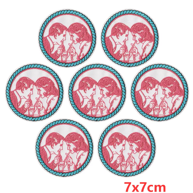 Parche bordado termoadhesivo temática bar para ropa y uniformes