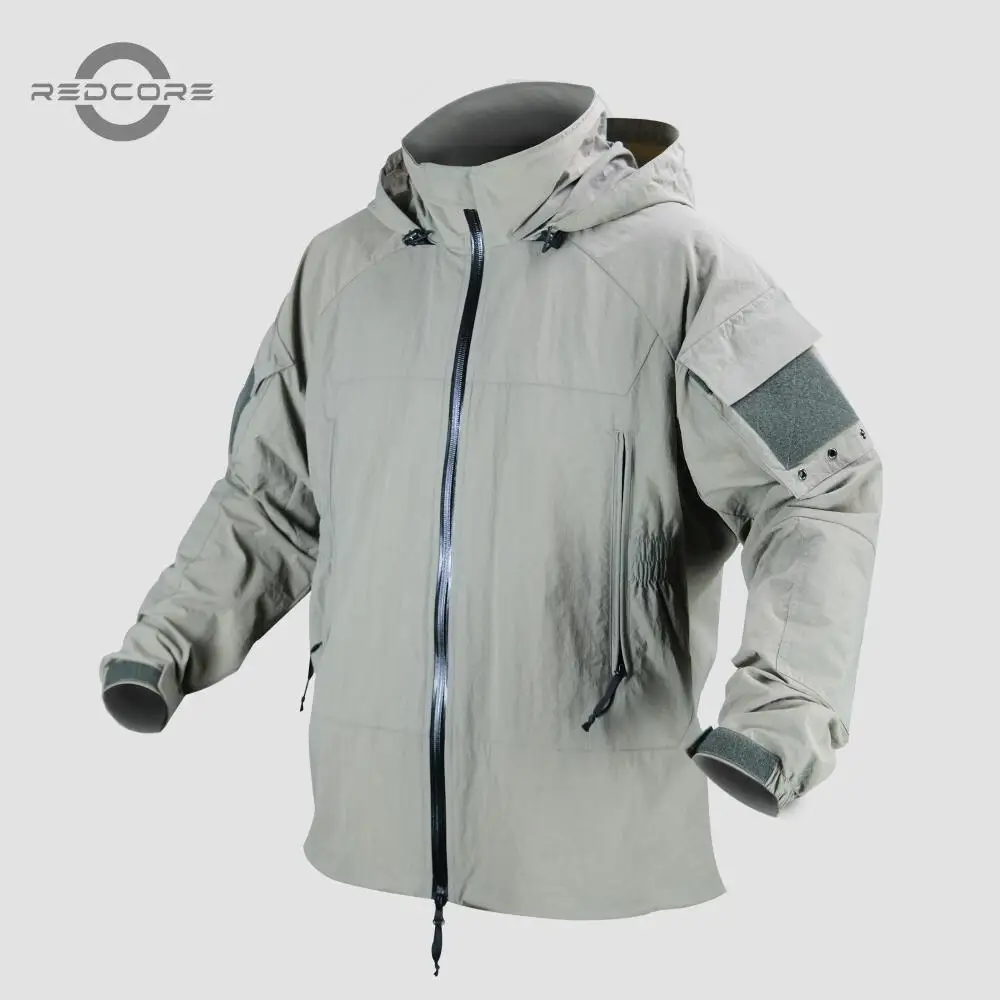 PCU L5 gris chaqueta táctica de nailon con capucha cremallera - imagen 3