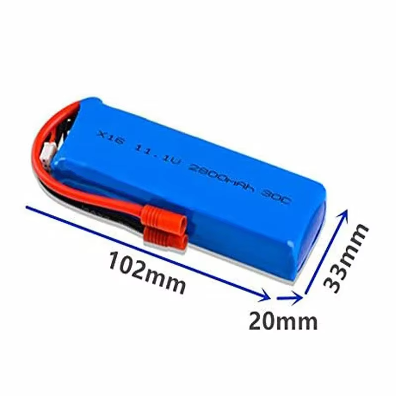 Batería LiPo para dron RC con conector banana y carga USB - imagen 3