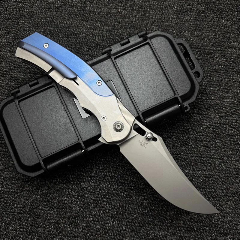 LEMIFSHE F05 cuchillo plegable EDC de mango titanio M390 - imagen 2