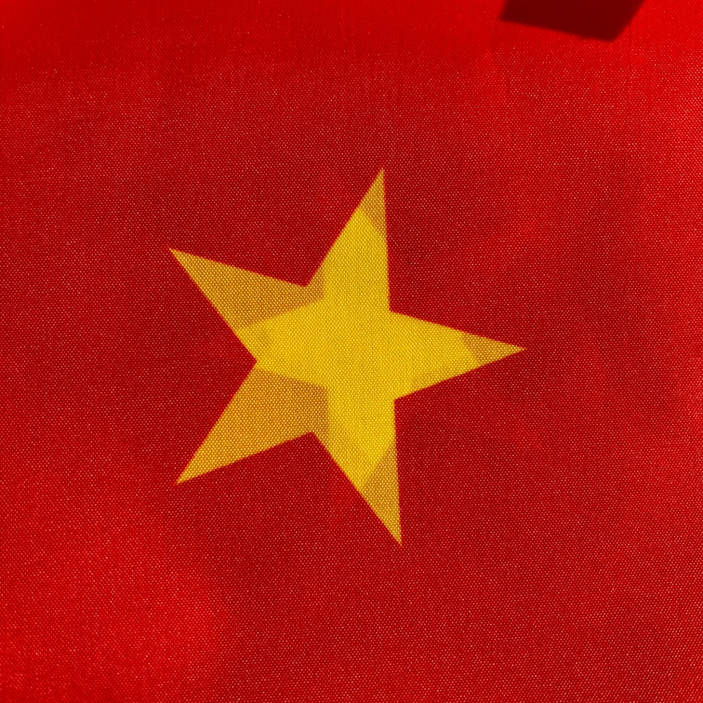 Bandera Vietnamita 14x21 cm - 20 por cordel, poliéster doble cara - imagen 2