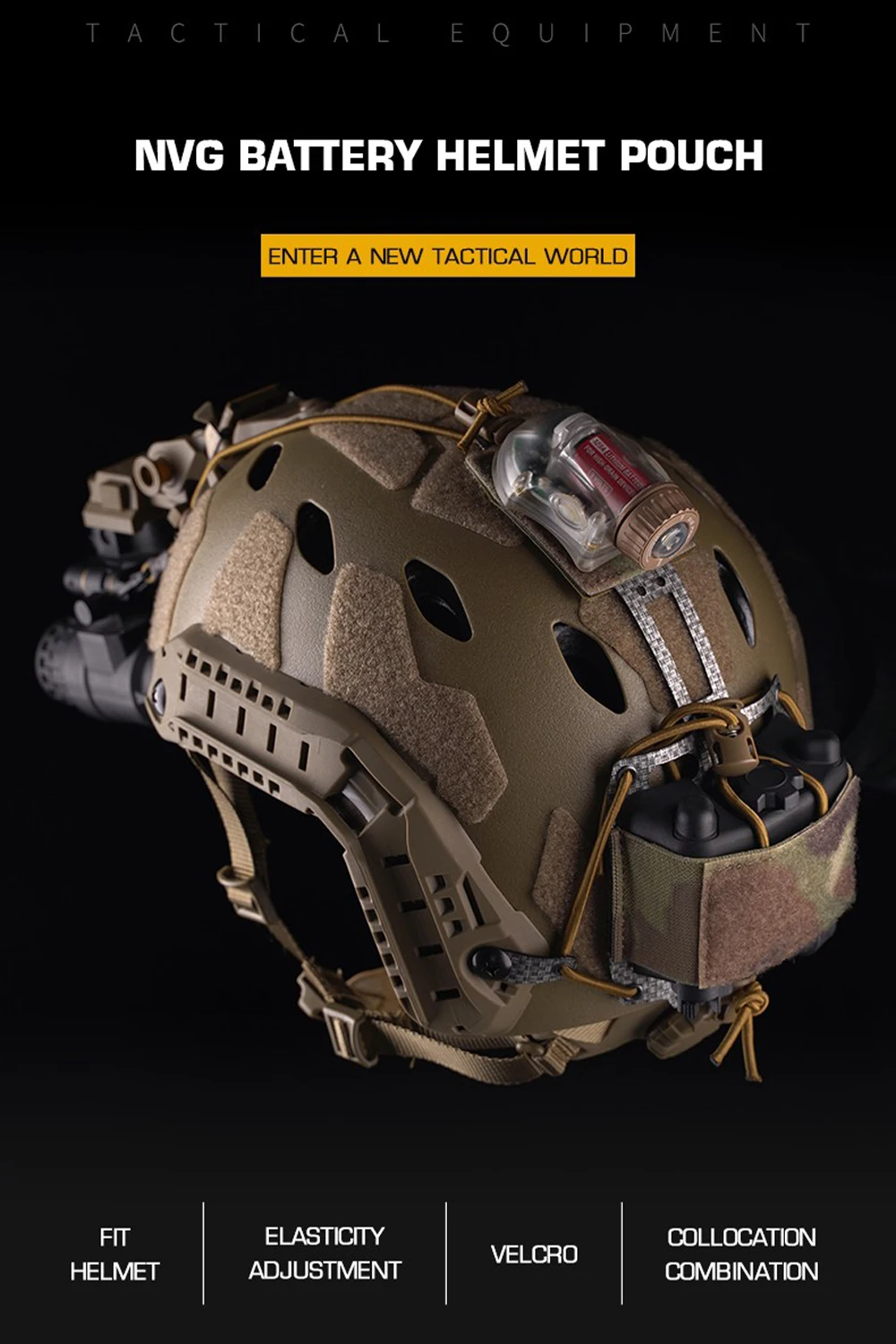 Bolsa de batería NVG vista frontal