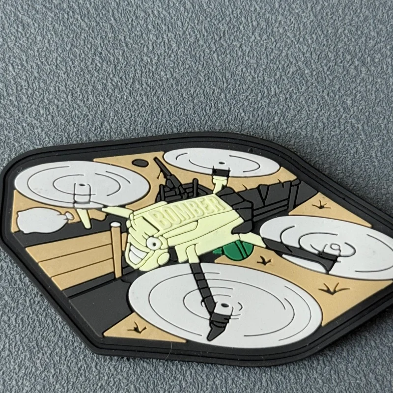 Parche Táctico Morale Bomber Quad Drone PVC Velcro – Insignia para Mochila Militar - imagen 2