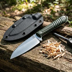 Cuchillo táctico de exteriores con mango G10 y funda duradera