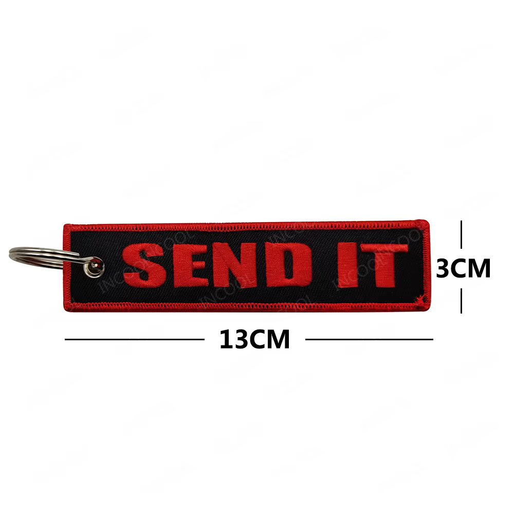 Send It Parches Tácticos Bordados para Llavero, Mochila y Ropa