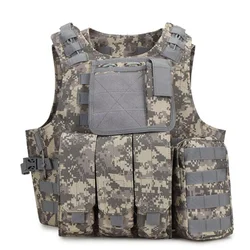 Chaleco táctico MOLLE camuflaje para Airsoft y caza en exteriores
