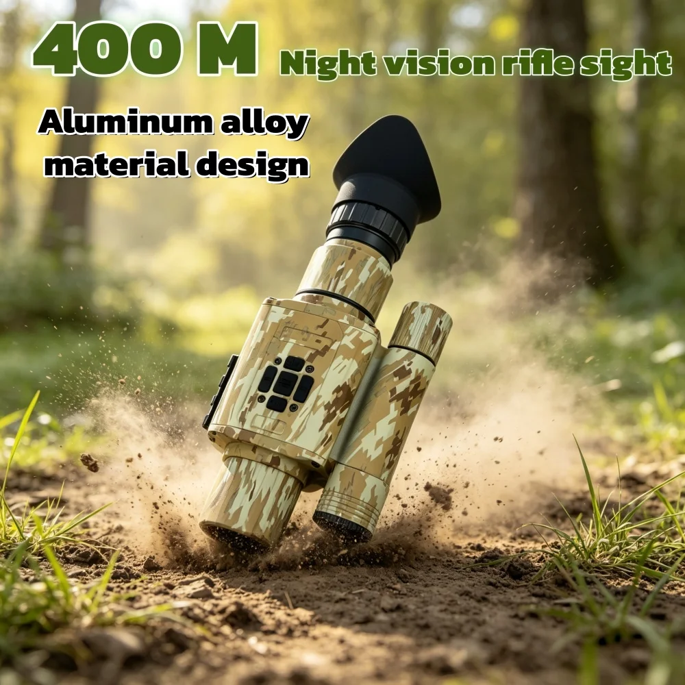Visor nocturno con camuflaje verde para observación a 300 metros