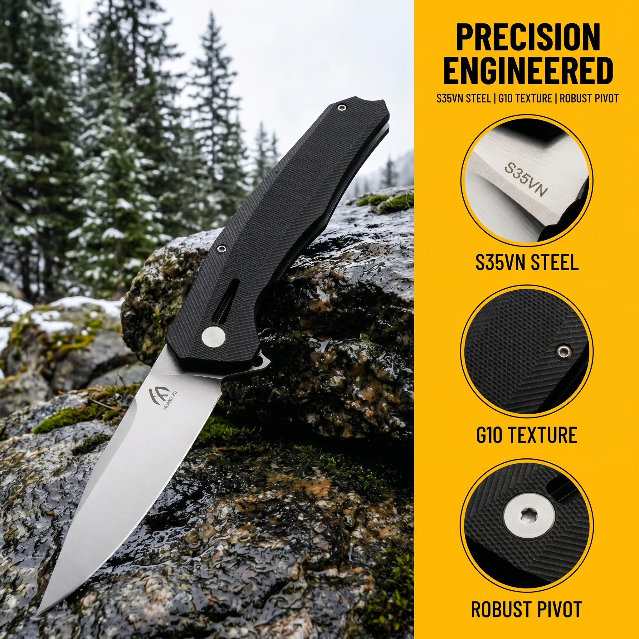 Cuchillo táctico plegable multifunción para aire libre regalo hombre - imagen 2