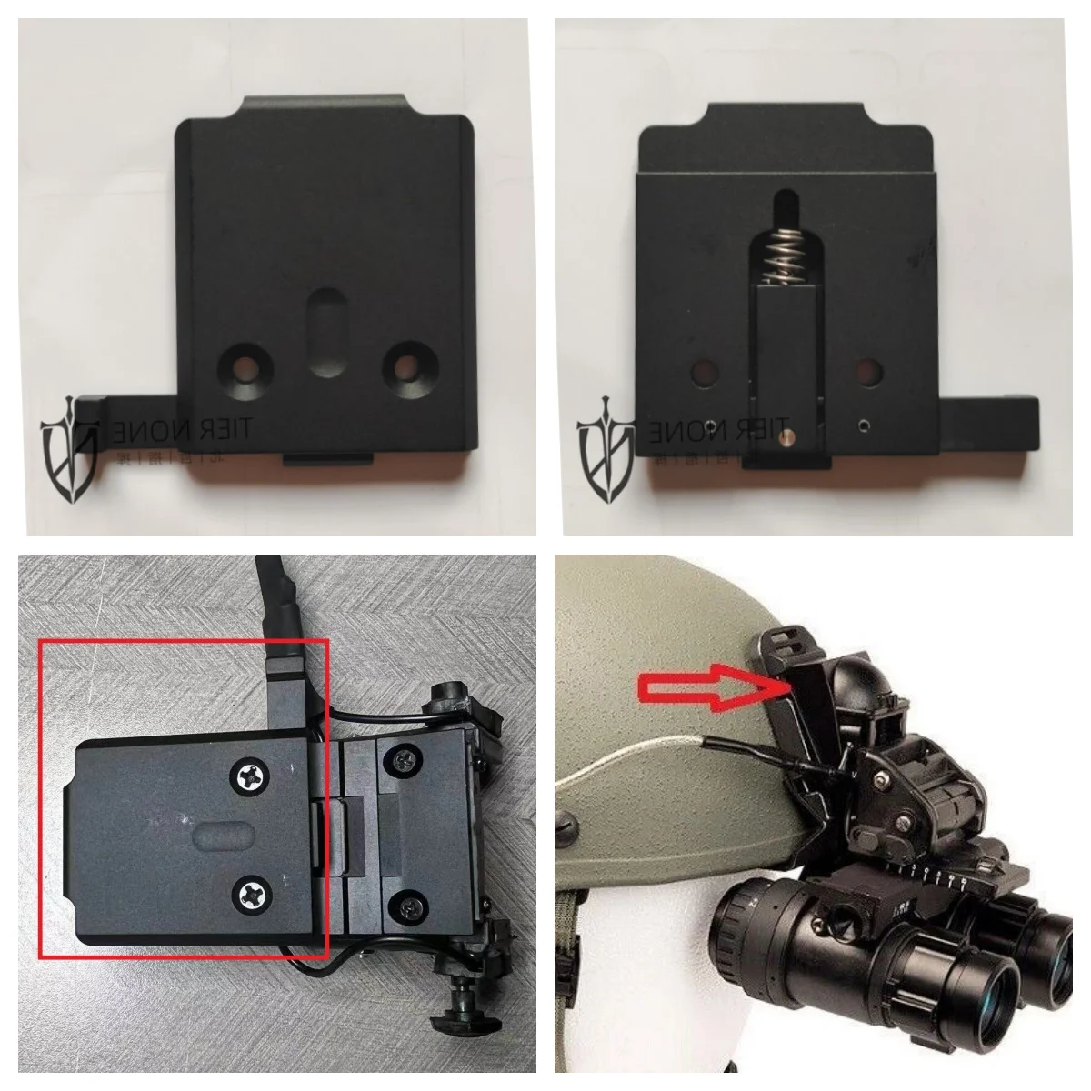 Placa adaptadora NVG para casco, montaje ANVIS Airsoft - imagen 4